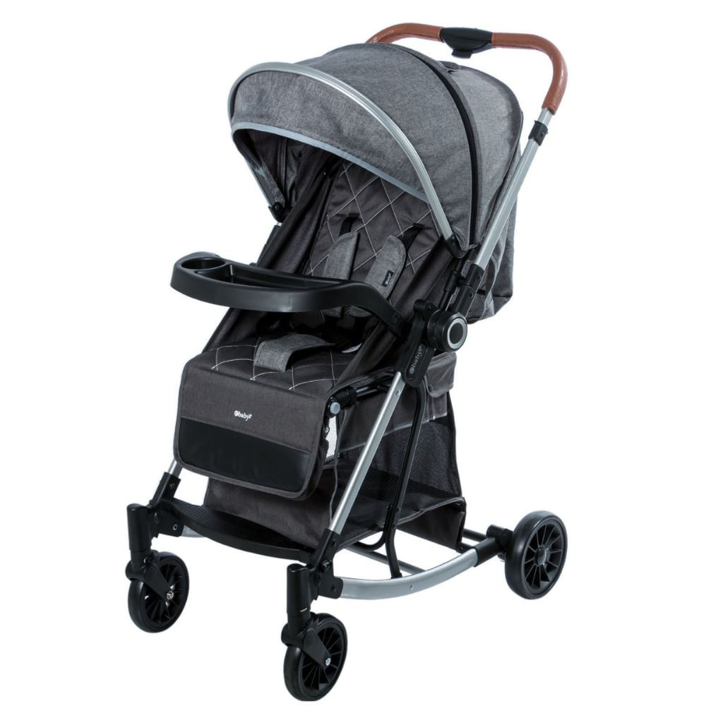 Coche mecedora Bouncy Ebaby, lujo, 0-3 años, plegable, gris
